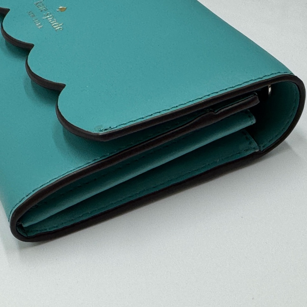 Kate Spade Gemma wallet on a chain crossbody bag in a teal - Picture 5 of 9